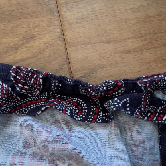 Talbots Woman Pencil Skirt Size 24W Navy Blue/Red/White Floral Print - Picture 10 of 12